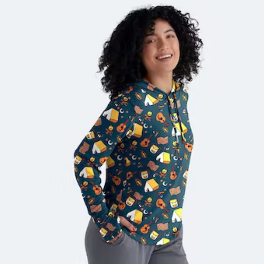 Meundies women’s hooded top - campfire print